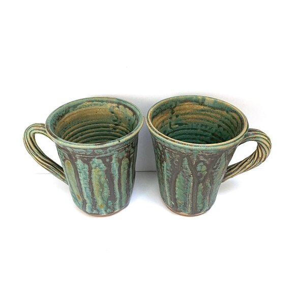 Unique Handmade Studio Pottery Mug Set: Cozy Woodland - Picture 7 of 7